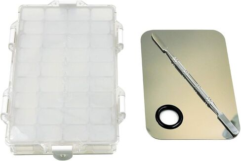 لوحة أحمر الشفاه الفارغة، علبة لوحة رسم حاوية دهانات محكمة الغلق لنصف مقالي الألوان المائية، الأكريليك، الغواش، أحمر الشفاه المودع - صندوق سفر (12 بئرًا) in Kuwait