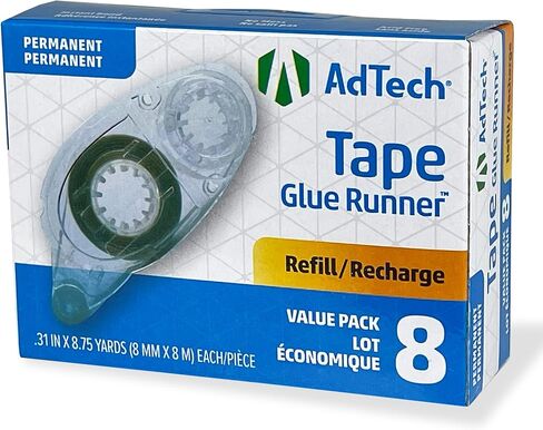 AdTech 05674 Permanent Crafter's Tape Refills, Pack of 8, Clear in Kuwait