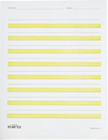Abilitations Hi-Write Beginner Paper, Level 2, Pack of 100,89662,Yellow/White in Saudi Arabia