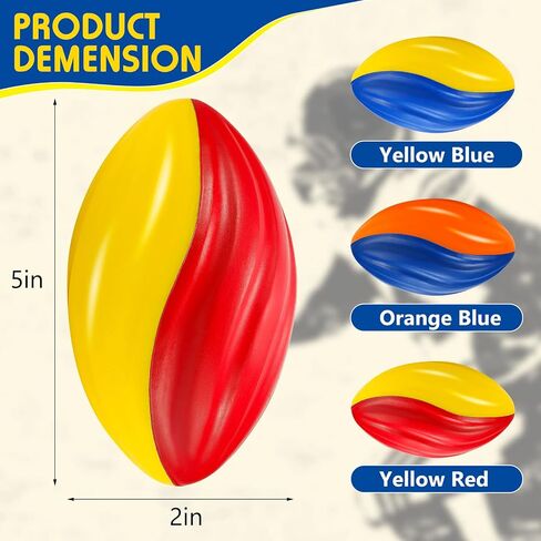 Lewtemi 8 Pieces Mini Footballs for Kids Soft Foam Footballs Spiral Football Kids Football Mini Toy Football Spiral Foam Sports Birthday Football for Indoor and Outdoor Play, Party Favors for Kids in Saudi Arabia
