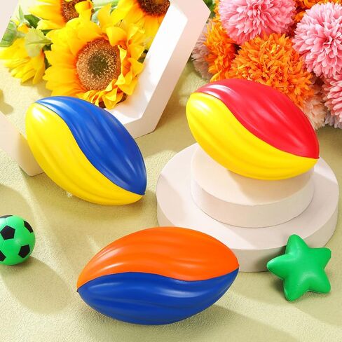 Lewtemi 8 Pieces Mini Footballs for Kids Soft Foam Footballs Spiral Football Kids Football Mini Toy Football Spiral Foam Sports Birthday Football for Indoor and Outdoor Play, Party Favors for Kids in Saudi Arabia