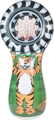 امبير في بيريكس لعبة كرة القدم الرياضية القابلة للنفخ مع 3 كرات قدم صغيرة متضمنة | لعبة هدف رمي مزدوجة الجوانب بطول 5 قدم - لاعب كرة قدم على جانب واحد واطار يحمل التميمة في الخلف in Kuwait