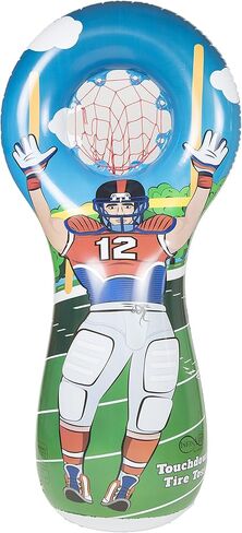 امبير في بيريكس لعبة كرة القدم الرياضية القابلة للنفخ مع 3 كرات قدم صغيرة متضمنة | لعبة هدف رمي مزدوجة الجوانب بطول 5 قدم - لاعب كرة قدم على جانب واحد واطار يحمل التميمة في الخلف in Kuwait