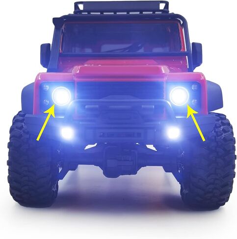 ARFIOWWY 1 Set الجبهة والخلفية الأضواء ضوء مجموعة LED المصباح الخلفي ل 1/18 TRX TRX4-M RC قطع غيار السيارات in Kuwait