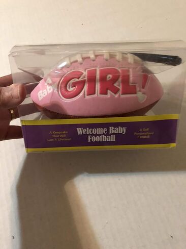It's a Girl Football Baby Birth Announcement Sports Keepsake in Saudi Arabia