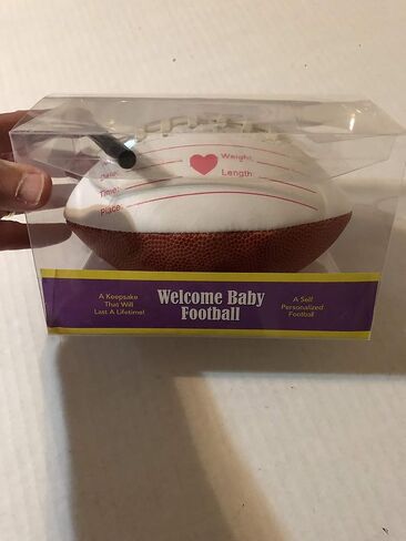 It's a Girl Football Baby Birth Announcement Sports Keepsake in Saudi Arabia