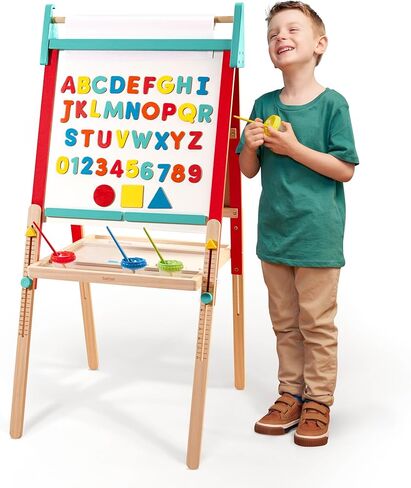 Battat –Wooden Art Easel All in 1– Art Toys for Toddlers & Kids – Creative Toys – Chalkboard & Magnetic White Board – Ages 3 + – Creation Station Art Easel in Saudi Arabia