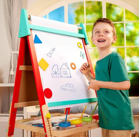 Battat –Wooden Art Easel All in 1– Art Toys for Toddlers & Kids – Creative Toys – Chalkboard & Magnetic White Board – Ages 3 + – Creation Station Art Easel in Saudi Arabia