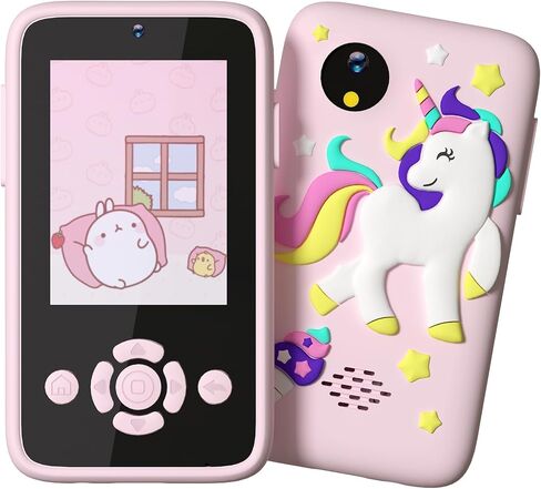 ANJUU Kids Camera Phone للفتيات، لعبة كاميرا سيلفي للأطفال، كاميرا فيديو للأطفال 1080P للأطفال الصغار، هدايا عيد الميلاد للأطفال من سن 3 إلى 8 سنوات مع بطاقة SD 32 جيجا - وردي in Kuwait