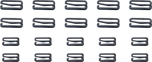 سوكا 20 قطعة من خطافات حمالة الصدر البديلة المعدنية السوداء لبدلة السباحة، حزام قابل للتعديل لملابس السباحة والملابس الداخلية واللباس الداخلي وحمالات رفيعة خياطة البيكيني وبدلات الاستحمام in Kuwait