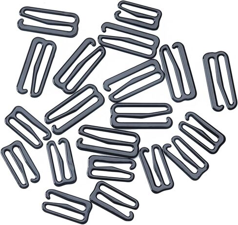 سوكا 20 قطعة من خطافات حمالة الصدر البديلة المعدنية السوداء لبدلة السباحة، حزام قابل للتعديل لملابس السباحة والملابس الداخلية واللباس الداخلي وحمالات رفيعة خياطة البيكيني وبدلات الاستحمام in Kuwait