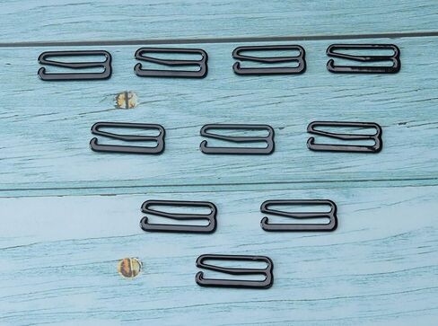 سوكا 20 قطعة من خطافات حمالة الصدر البديلة المعدنية السوداء لبدلة السباحة، حزام قابل للتعديل لملابس السباحة والملابس الداخلية واللباس الداخلي وحمالات رفيعة خياطة البيكيني وبدلات الاستحمام in Kuwait