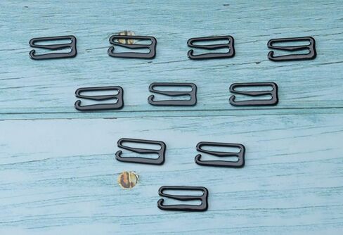 سوكا 20 قطعة من خطافات حمالة الصدر البديلة المعدنية السوداء لبدلة السباحة، حزام قابل للتعديل لملابس السباحة والملابس الداخلية واللباس الداخلي وحمالات رفيعة خياطة البيكيني وبدلات الاستحمام in Kuwait