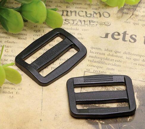 Shapenty 50PCS Black Plastic Tri-Glide Slides Button Bulk Adjustable Webbing Triglides Slider Buckle for Belt Backpack and Bags (Black, 1 Inch) in Saudi Arabia