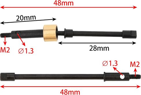 DKKY #45 Metal Steel CVD Steel Front Rear Axle Shaft Set for DKKY Portal Axle for Axial 1/24 RC Crawler Scx24 Upgrades Accessories Parts in Saudi Arabia