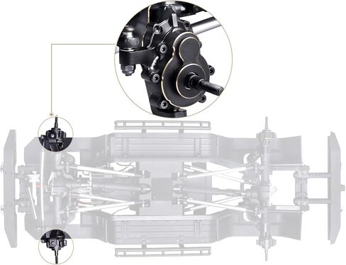 Hobbypark Front Brass Portal Covers Housings & Steering Knuckles Weights (Inner & Outer) Heavy Duty for Redcat Gen8 Scout II Upgrades Parts fit V2 V1 Axe in Saudi Arabia