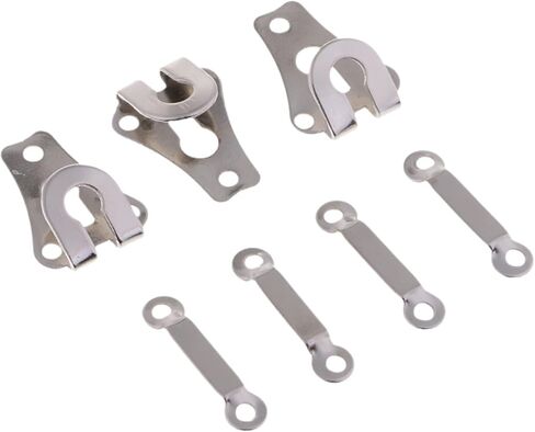 Lakesstory 12 set Heavy-Duty Pant Hook & Eye Nickel Sewing Set Clothig Fixing Tools Hooks and Eyes Closure for Bra Trousers Skirt Dress in Kuwait