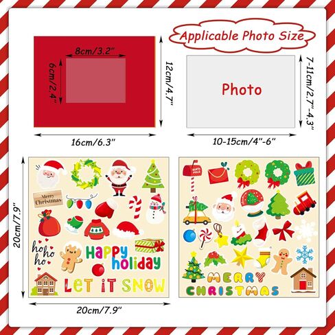30 حزمة من مجموعات أدوات إطار صورة عيد الميلاد للأطفال لقضاء العطلات DIY الحرفية حلوى الزنجبيل وسانتا الرنة عيد الميلاد فن لصالح أنشطة الألعاب في الفصل الدراسي المنزلي in Kuwait