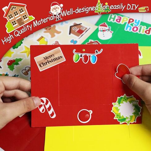 30 حزمة من مجموعات أدوات إطار صورة عيد الميلاد للأطفال لقضاء العطلات DIY الحرفية حلوى الزنجبيل وسانتا الرنة عيد الميلاد فن لصالح أنشطة الألعاب في الفصل الدراسي المنزلي in Kuwait