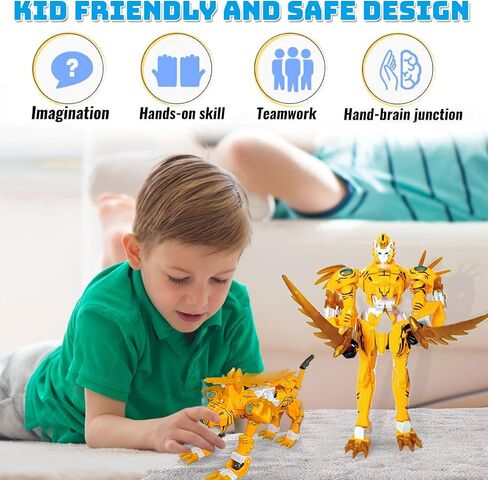 Animal Transforming Robot Toys Leopard Action Figure forKids Ages 6-10 in Kuwait