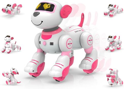 STEMTRON Remote Control Robot Dog Toy for Kid, Programmable Robotic Puppy, Interactive Robotic Dog Gift, Follow & Touch Function Robo Dog with Music in Kuwait