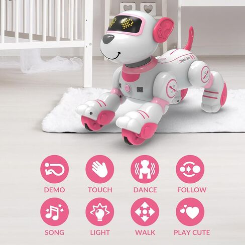 STEMTRON Remote Control Robot Dog Toy for Kid, Programmable Robotic Puppy, Interactive Robotic Dog Gift, Follow & Touch Function Robo Dog with Music in Kuwait