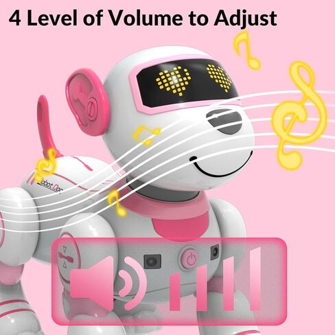 STEMTRON Remote Control Robot Dog Toy for Kid, Programmable Robotic Puppy, Interactive Robotic Dog Gift, Follow & Touch Function Robo Dog with Music in Kuwait