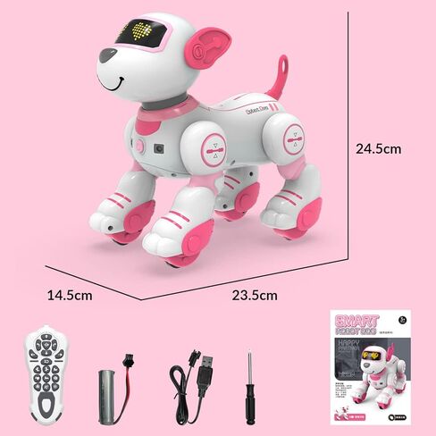 STEMTRON Remote Control Robot Dog Toy for Kid, Programmable Robotic Puppy, Interactive Robotic Dog Gift, Follow & Touch Function Robo Dog with Music in Kuwait