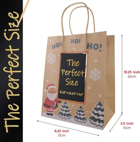 PURPLE LADYBUG 7 Brown Easter Gift Bags Medium Size with Handles – Personalized Teacher Appreciation Gift Bags & Tissue Paper Set – Sight Smell Touch Taste Sound Thank You Gift Bags in Kuwait