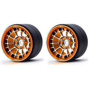 Treal Aluminium 2.2 Beadlock Wheels Rims(2) pcs Fit RC Crawler Mud Truck 2.2 Tires (Purple)