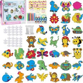 CAPKIT Window Paint Art, 36 Suncatchers Double Craft Kit for Kids – Children’s Make Your Own Fun Suncatcher Set – 36 Suction Cups – DIY Car Window & Mirror Arts & Crafts Kit Children in Saudi Arabia