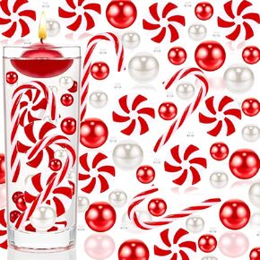 Tepoobea 6107Pcs Christmas Vase Filler, Vase Filler Floating Pearls for Vases Christmas Decorations Vase Filler Water Gels Beads for Christmas Home Table Party Décor in Kuwait