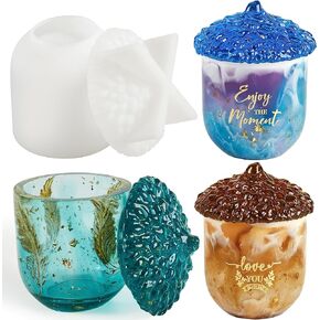 ISSEVE Acorn Jar Resin Molds Silicone with Lid, Jars Silicone Molds for Resin Casting, Epoxy Jar Molds for Storage Bottle, Candy Jewelry Container, Home Decoration, DIY Resin Casting Crafts in Kuwait