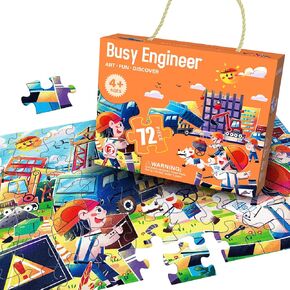 JZMDEDR Jumbo Floor Puzzles for Kids Ages 3-5 Preschool Learning Toys 60-Piece Large Floor Christmas Puzzle for Toddlers&Kids Ages 4-8 Years Old，Best Gift for Boys and Girls (Christmas Eve) in Saudi Arabia
