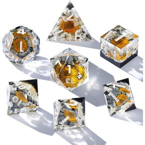 DND Dice,Dice Set, D&D Dice, Dungeons and Dragons Dice, Sharp Edge Dice for Table Games (Magic World)