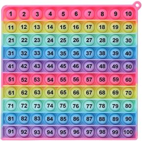 لعبة طاولة الضرب الرقمية من EK-Memory-fish Multiplication Board Game، بالإضافة إلى الضرب في لعبة واحدة، لعبة إصبع قوس قزح الدمل، تخلق تلاعبًا رياضيًا لتخفيف التوتر (قطعة واحدة)
