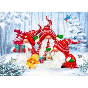 LVIITIS Christmas Diamond Painting Kits for Adults Beginner,Snowman 5D Diamond Art Dots Kits, DIY Full Round Drill Gem by Number Kits Arts and Crafts for Home Wall Decor 12 x 16 Inch(Blue) in Kuwait