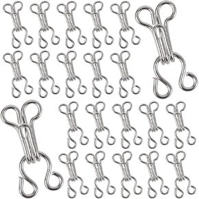 PECMER 100 Set Sewing Hooks and Eyes Closure Copper Hooks and Eyes for Sewing Clothing Bra Hooks Replacement, Hook & Eye Sewing -White 1#(13mm) in Saudi Arabia