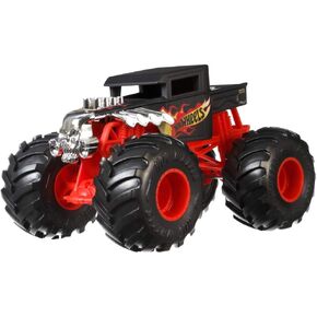 Hot Wheels Monster Trucks Bone Shaker die-cast 1:24 Scale Vehicle with Giant Wheels for Kids Age 3 to 8 Years Old Great Gift Toy Trucks Large Scales in Saudi Arabia