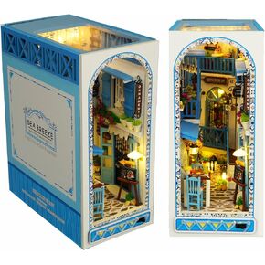 Roroom DIY Book Nook Kit، DIY Dollhouse Booknook Bookshelf إدراج ديكور زقاق، لغز خشبي ثلاثي الأبعاد مع كتاب Nook Bookshelf إدراج Wood Bookend Model Building (Firefly Forest-TC35) in Kuwait