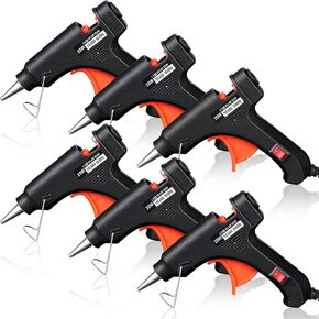 Zhengmy 6 Pieces Mini Hot Glue Gun Crafts Hot Melt Guns Fast Preheating and Easy Squeeze Trigger for School DIY Arts Class Projects Office Home Quick Repairs (Multicolored)