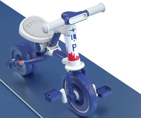 دراجة ثلاثية العجلات LUOOV 3 في 1 للأطفال من عمر 2-4 سنوات للأولاد والبنات - دراجة توازن الطفل - دراجة ثلاثية العجلات قابلة للطي بثلاث عجلات - مقعد قابل للتعديل - عجلات خلفية قابلة للتحويل in Kuwait