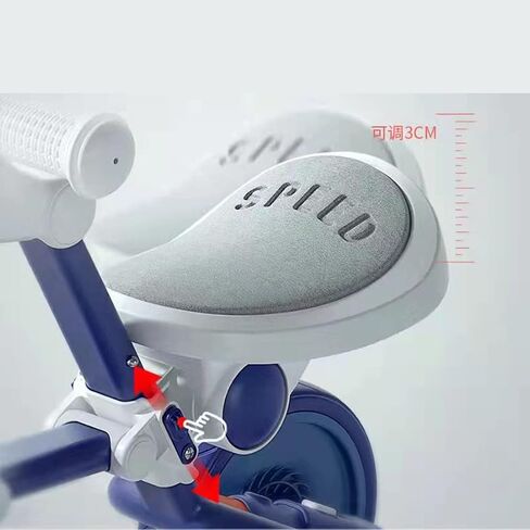 دراجة ثلاثية العجلات LUOOV 3 في 1 للأطفال من عمر 2-4 سنوات للأولاد والبنات - دراجة توازن الطفل - دراجة ثلاثية العجلات قابلة للطي بثلاث عجلات - مقعد قابل للتعديل - عجلات خلفية قابلة للتحويل in Kuwait