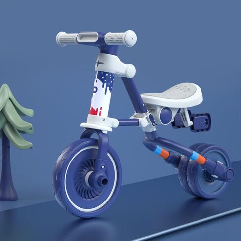 دراجة ثلاثية العجلات LUOOV 3 في 1 للأطفال من عمر 2-4 سنوات للأولاد والبنات - دراجة توازن الطفل - دراجة ثلاثية العجلات قابلة للطي بثلاث عجلات - مقعد قابل للتعديل - عجلات خلفية قابلة للتحويل in Kuwait