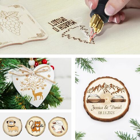 TEKCHIC 60W Professional Wood Burning Kit Single Detailer Wood Burner with 20 Wire Nibs Tipls Including Ball Tips in Kuwait