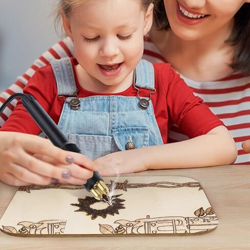 TEKCHIC 60W Professional Wood Burning Kit Single Detailer Wood Burner with 20 Wire Nibs Tipls Including Ball Tips in Kuwait