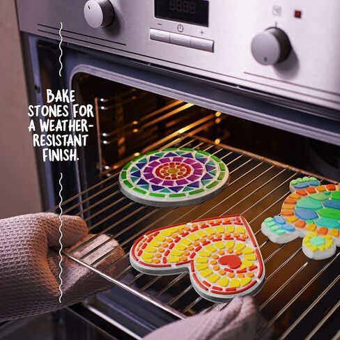 Stepping Stone Painting Kit for Kids - Paint 5 Garden Stones - Arts and Crafts for Boys & Girls Ages 4-12 - Gifts for Kid, Boy, Girl Age 4, 5, 6, 7, 8, 9, 10 + Year Old - Birthday Craft Gift Ideas in Kuwait