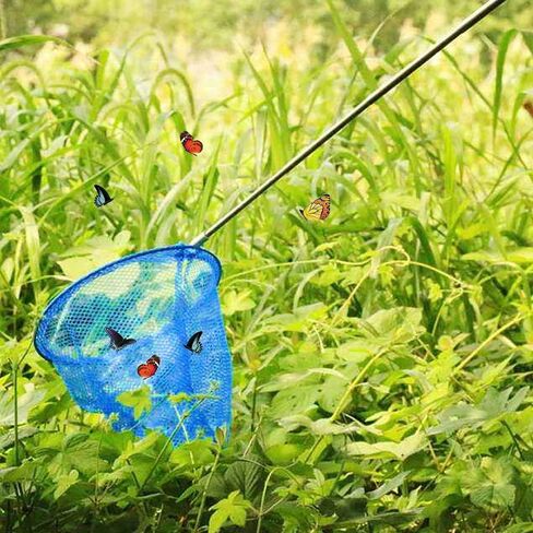 Kids Telescopic Butterfly Fishing Nets for Kids Catching Insect Net Outdoor Tools for Catching Bugs Fish Insect Ladybird, Extendable 34 Inches and Anti Slip Grip in Kuwait