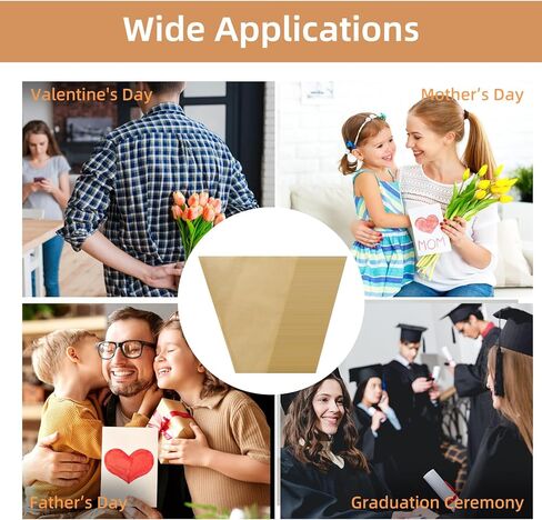 100 قطعة من ورق تغليف باقة الزهور - أكياس زهور كرافت للباقات، أكمام زهور بنية واجهة شفافة لمستلزمات تغليف وترتيب الزهور (15.7 × 13.8 بوصة) in Kuwait