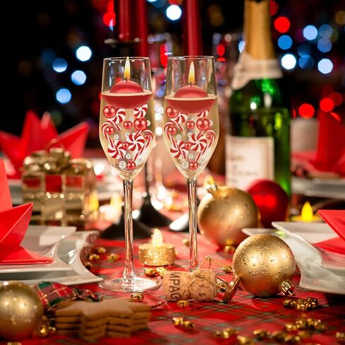 Tepoobea 6107Pcs Christmas Vase Filler, Vase Filler Floating Pearls for Vases Christmas Decorations Vase Filler Water Gels Beads for Christmas Home Table Party Décor in Kuwait